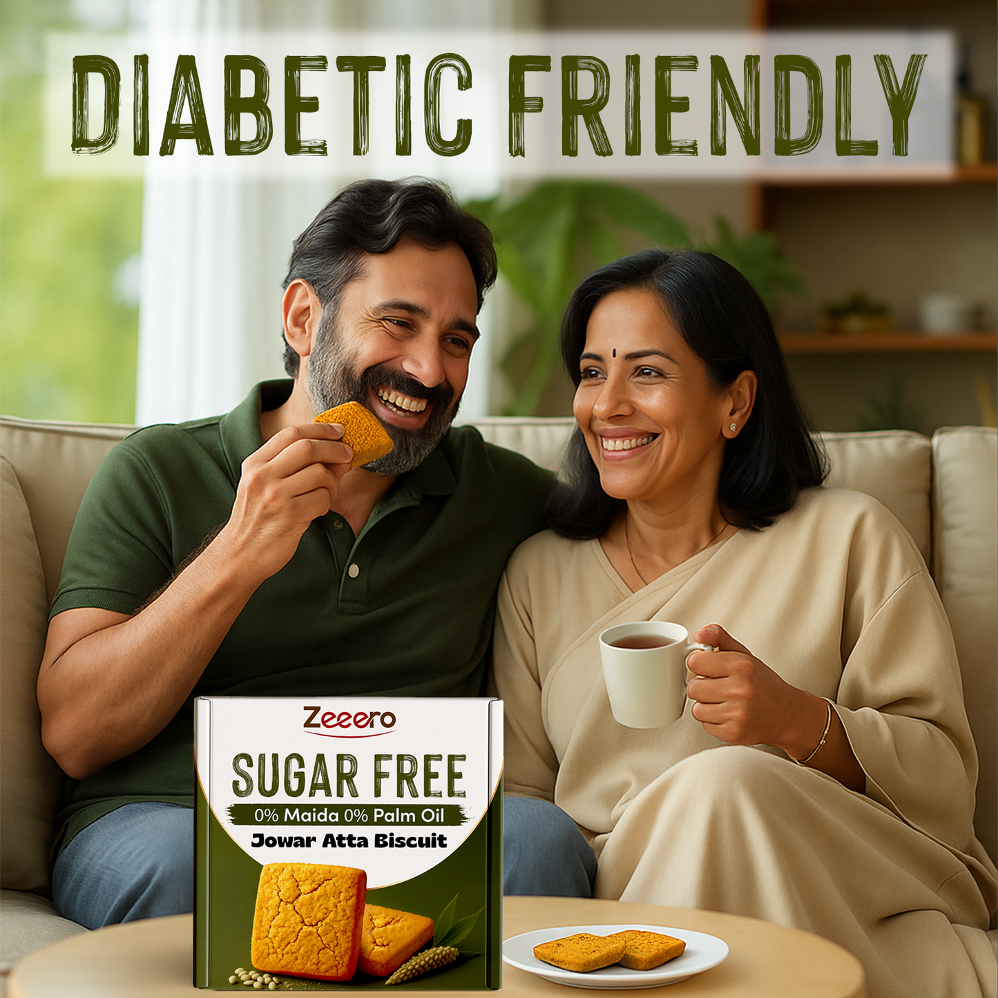 Zeeero Sugarfree Jowar Atta Biscuits | Sugarfree Cookies, No maida, No palm Oil