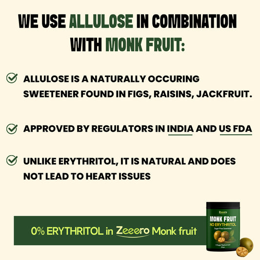 Zeeero Monk Fruit Sweetener without erythritol