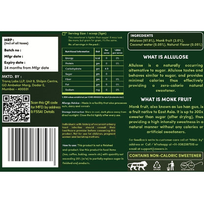 Zeeero Monk Fruit with Allulose
