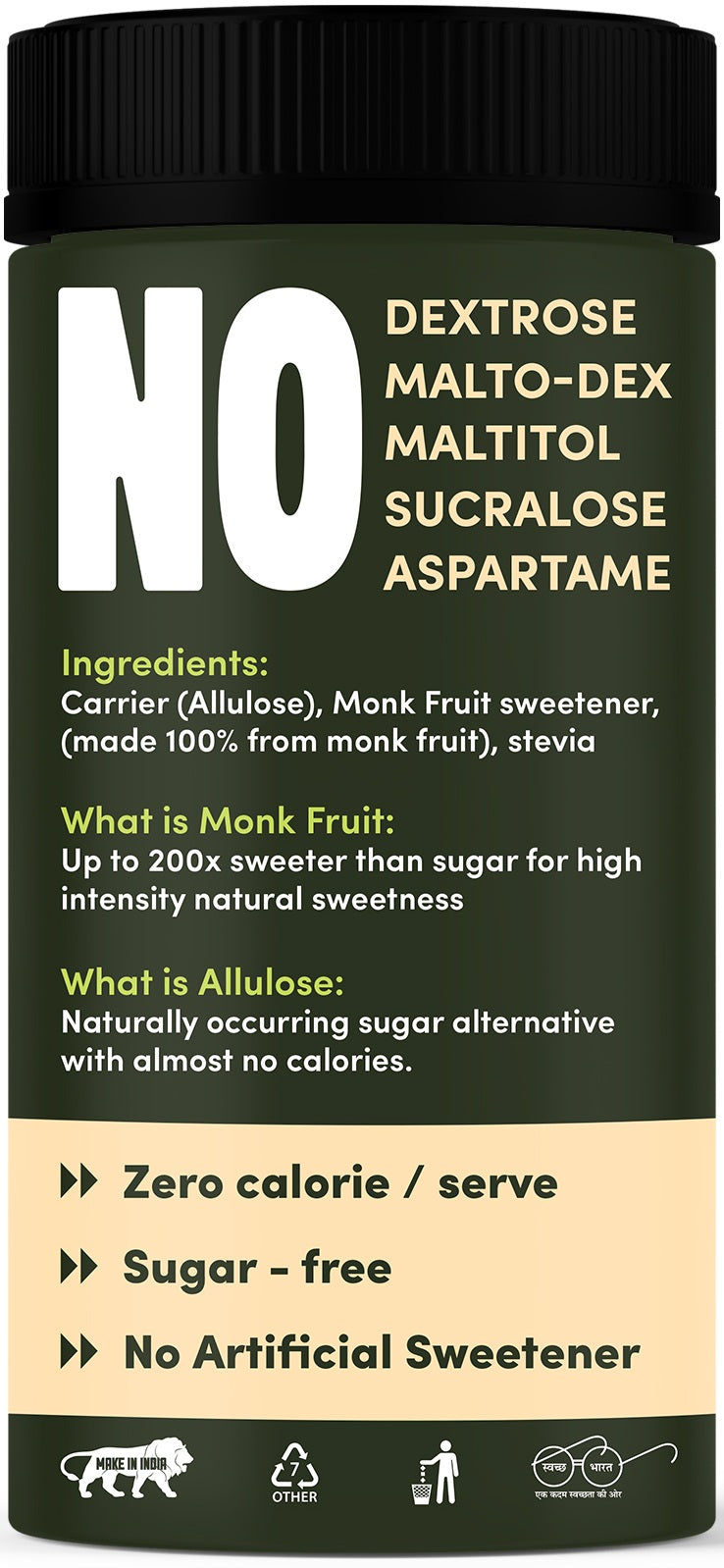 Zeeero 5X Monk Fruit Sweetener without erythritol