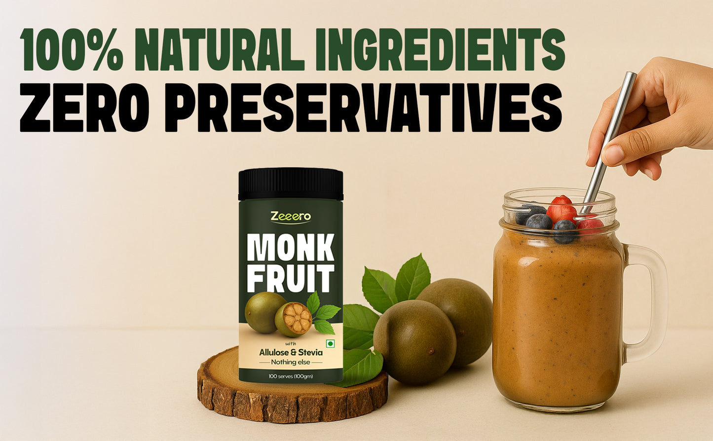 Zeeero 5X Monk Fruit Sweetener without erythritol