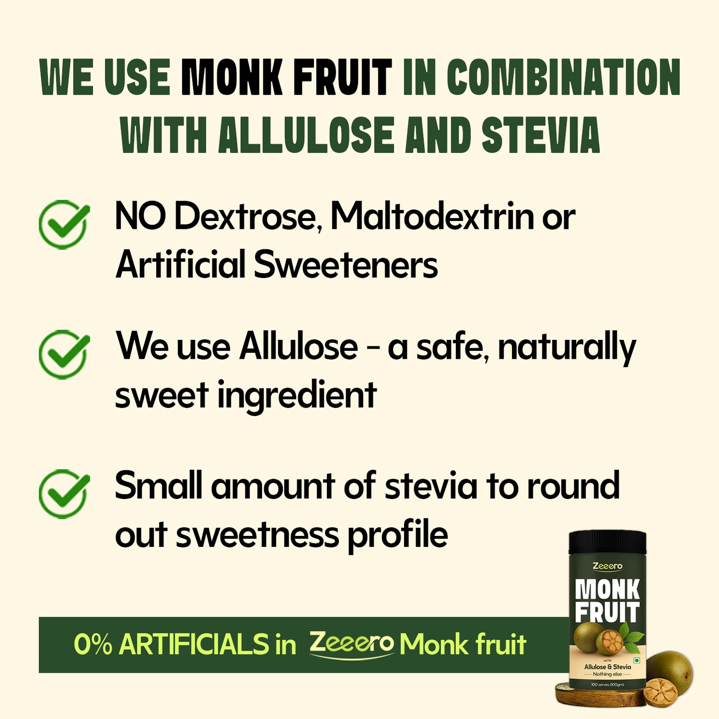 Zeeero 5X Monk Fruit Sweetener without erythritol