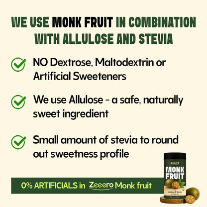 Zeeero 5X Monk Fruit Sweetener without erythritol