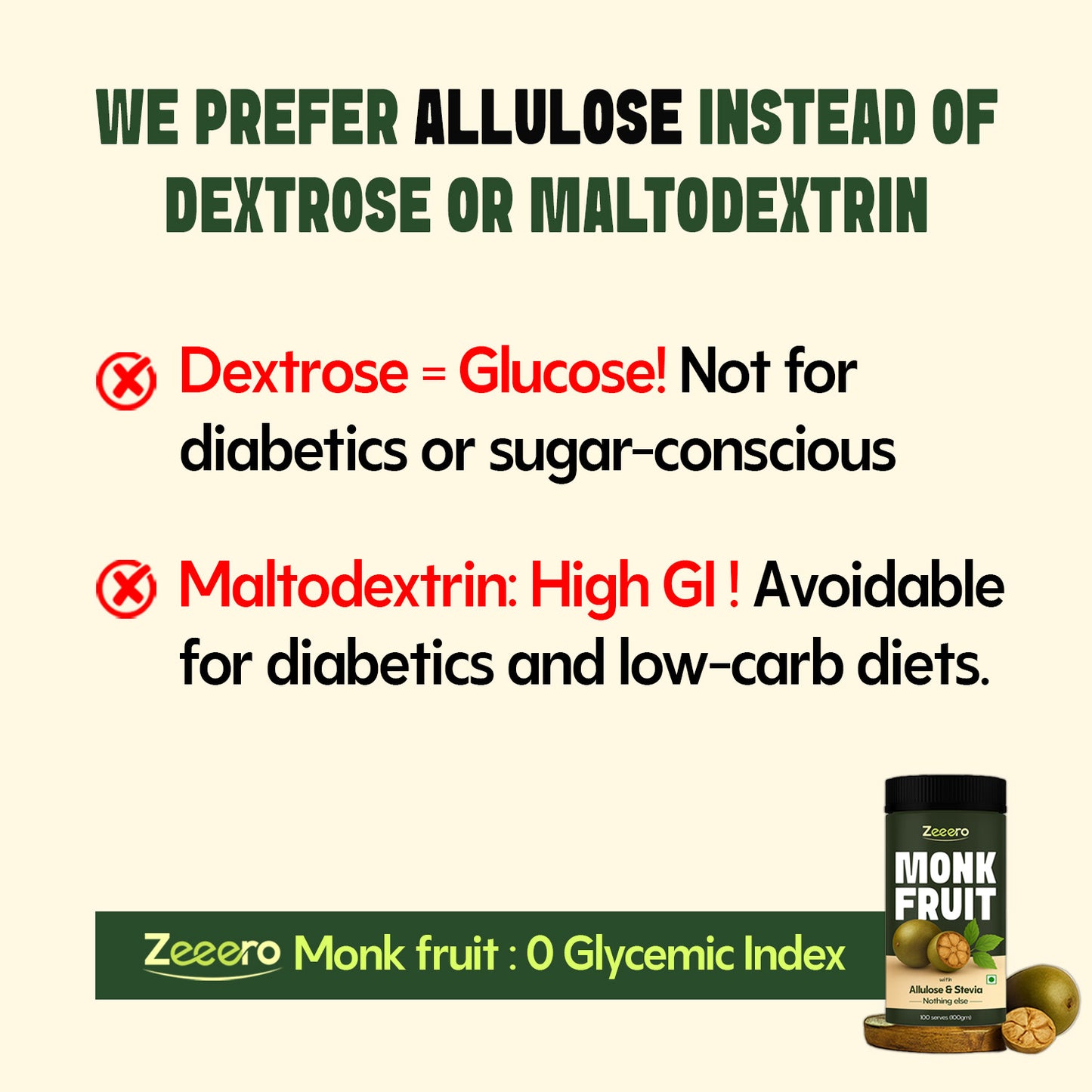 Zeeero 5X Monk Fruit Sweetener without erythritol