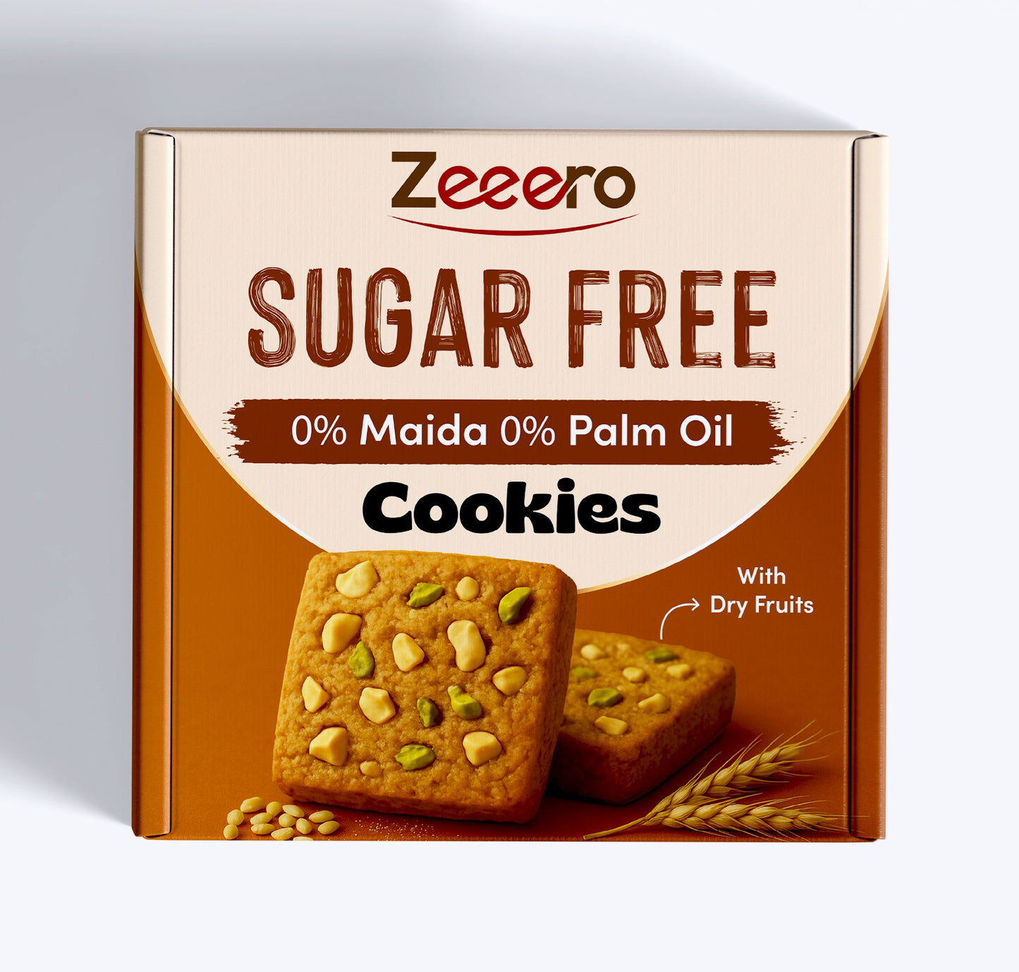Zeeero Sugarfree Cookies with nuts & dried fruits | Sugarfree Biscuits, No maida, No palm Oil